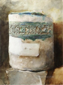 John Singer Sargent Painting - Artefacto persa con decoración de loza John Singer Sargent